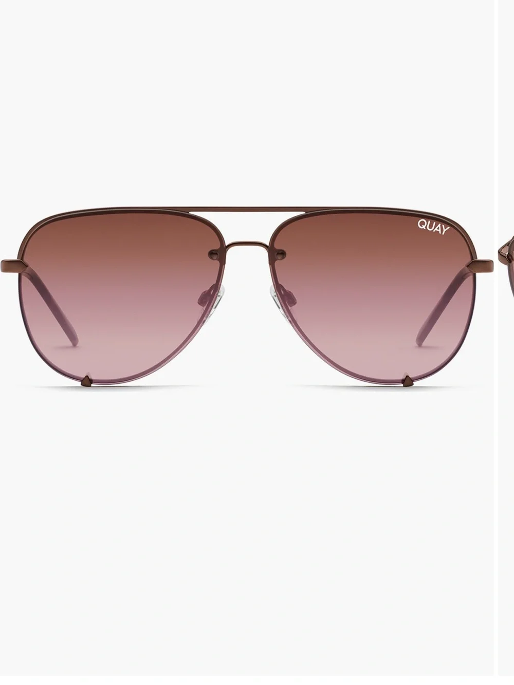 QUAY High Key Mini Rimless Sunglasses